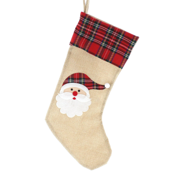 Christmas Stocking - Tartan Santa Stocking