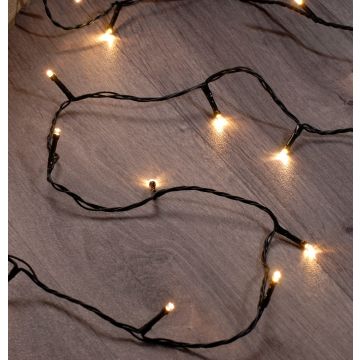 Christmas Lights - 50 Warm White LED Timer Lights - Battery Operated
