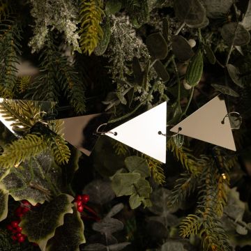 Silver Geometric Garland - Christmas Decoration 