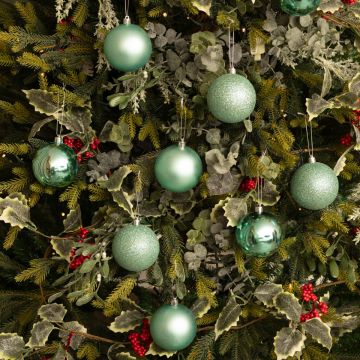 Blue bauble selection - Pack of 24 - Christmas Tree Decoration