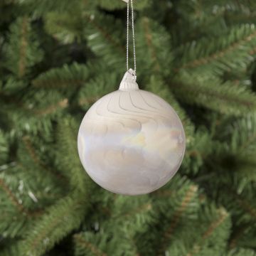 Christmas Tree Decorations - Pearl Glass Bauble