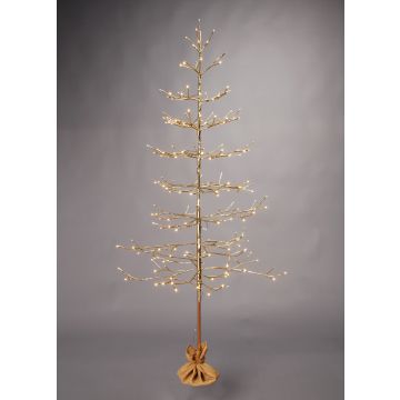 Lit Champagne Gold Twig Tree Warm White Led - Christmas Tree - 90cm