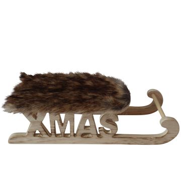 Christmas Table Decoration - Rustic Wooden Sleigh