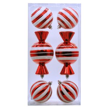 Candy Ornaments - Christmas Tree Decoration - Pack of 6