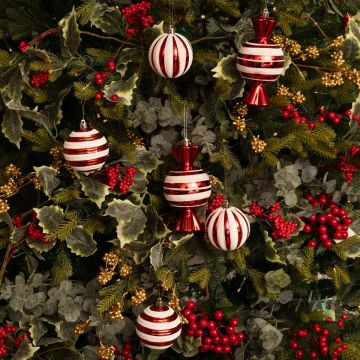 Candy Ornaments - Christmas Tree Decoration - Pack of 6 Candy Ornaments - Christmas Tree Decoration - Pack of 6