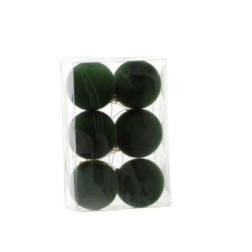 Emerald Green Baubles - Christmas Tree Decoration - Pack of 6