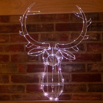 Twinkling Reindeer Head - Christmas Home Decor
