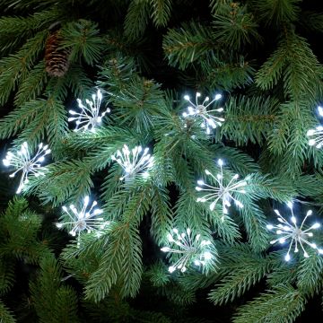 Christmas Tree String Lights - Twinkling Starburst Lights - Bright White