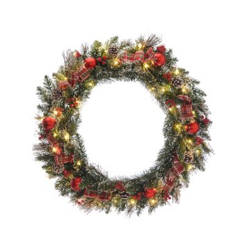Christmas Wreath  - Prelit Tartan Wreath