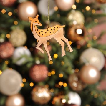 Christmas Decoration - Scandinavian Wooden Reindeer