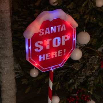 Santa Stop Here Pathfinder Light - Christmas Outdoor Lighting - 100cm