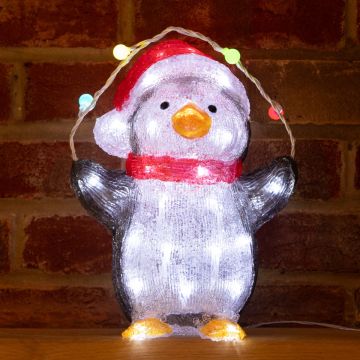 Acrylic Penguin - Christmas Indoor Lighting 