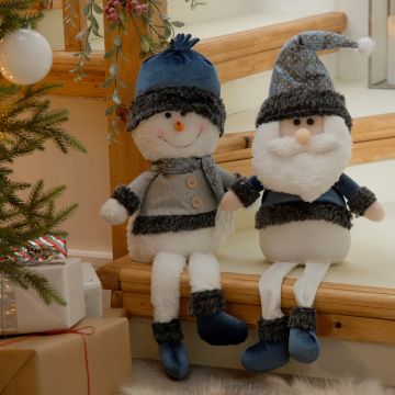 Christmas Decoration -  Santa or Snowman Dangly Legs