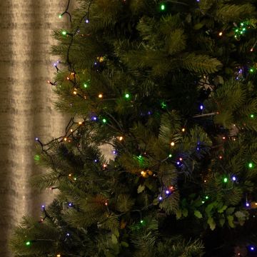 100 Multicolour LED Timer Lights - Christmas Lights - Battery Operated