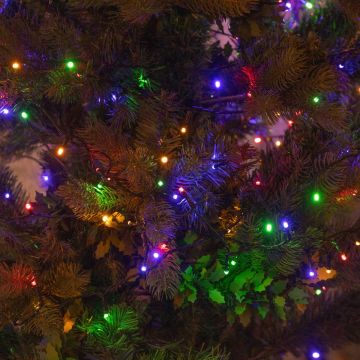 50 Multicolour LED Timer Lights - Christmas Lights - Battery Operated