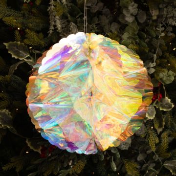 Holographic Honeycomb Ball - 30cm - Christmas Tree Decoration