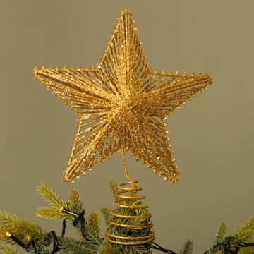 Gold Glitter Star - Christmas Tree Topper