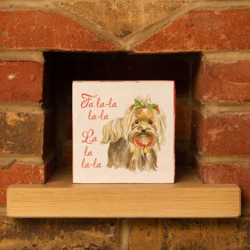 Fa La La La Dog Sign - Christmas Decoration 