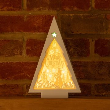 MERRY CHRISTMAS Tree Diorama - Christmas Decoration 