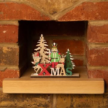 Wooden Red, White and Green XMAS with Nutcracker - Christmas Decoration
