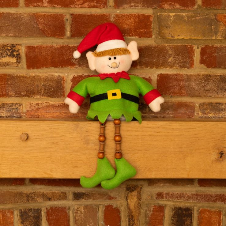 Plush Elf with Dangly Legs - Christmas Decoration main product photo