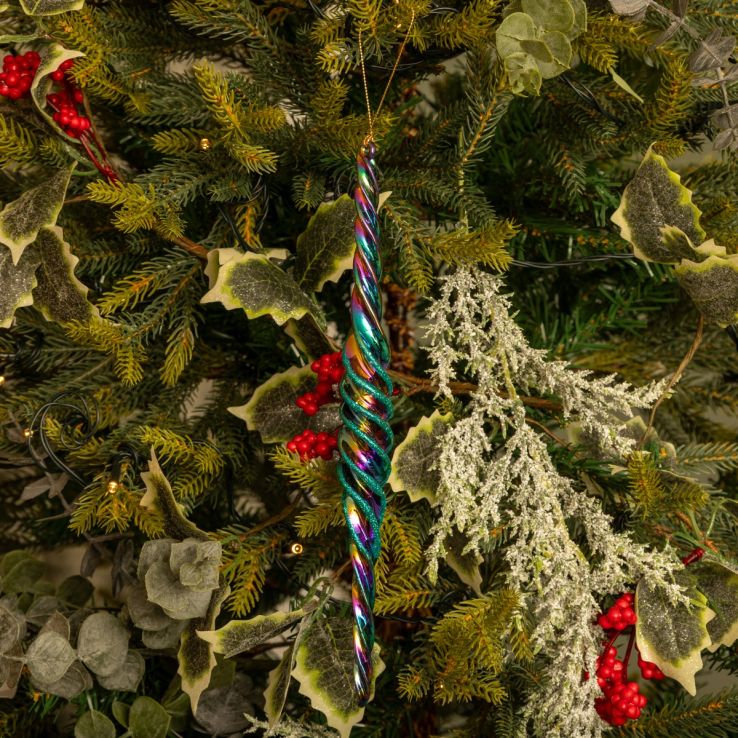Hanging Iridescent Icicle - Christmas Tree Decoration main product photo