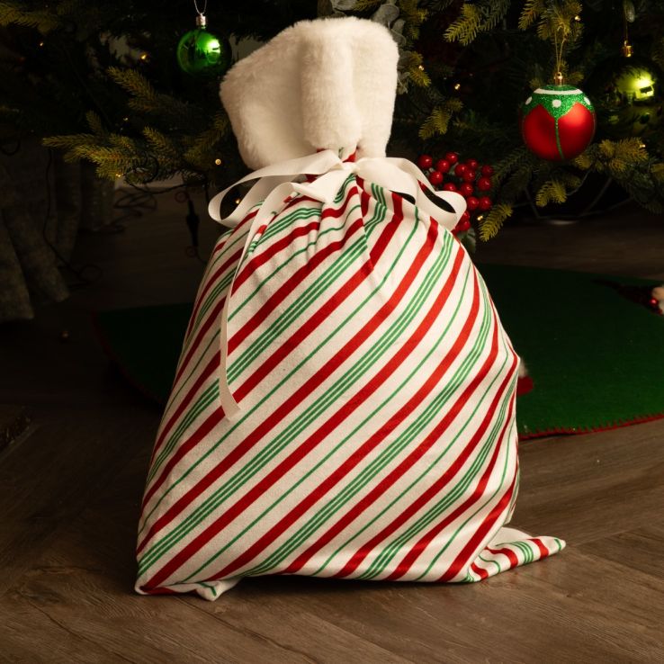Candy Cane Stripe Sack - Christmas Decoration main product photo