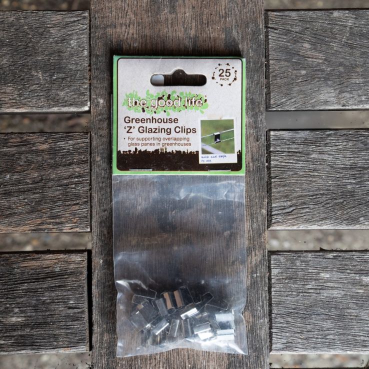 Greenhouse 'Z' Glazing Clips - Greenhouse Window Pane Clips - 25 Pack main product photo