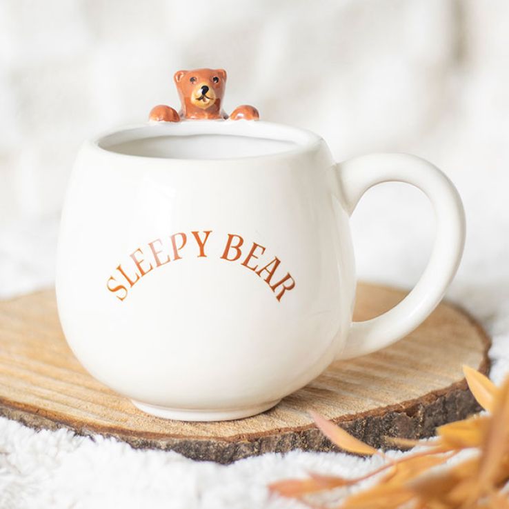 Sleepy Bear Rounded Mug - Christmas Decoration main product photo