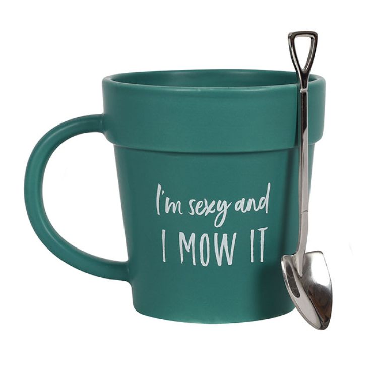 Sexy and I Mow It Pot Mug and Shovel Spoon - Christmas Decoration main product photo