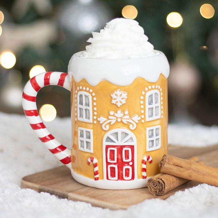 Candy Cane Gingerbread House Mug main product photo