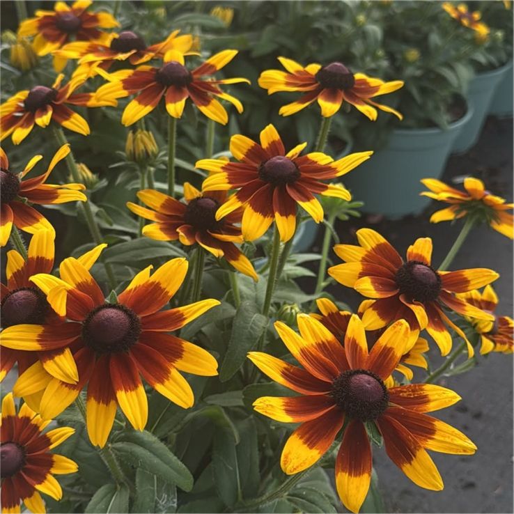 Giant Flowered Rudbeckia 'Carolina' - Summerdaisy Bicolour - In Bud & Bloom main product photo