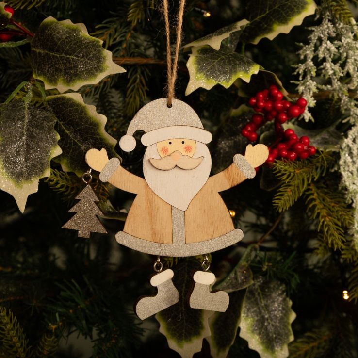 Wooden Santa Clause - Christmas Tree Decoration main product photo