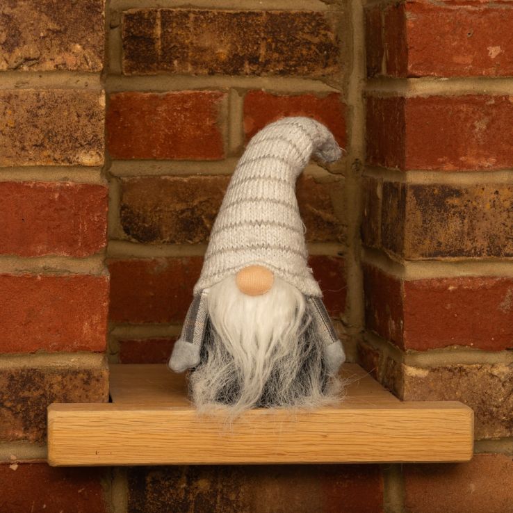 Grey Sitting Gonk with Grey Hat - Christmas Decoration main product photo