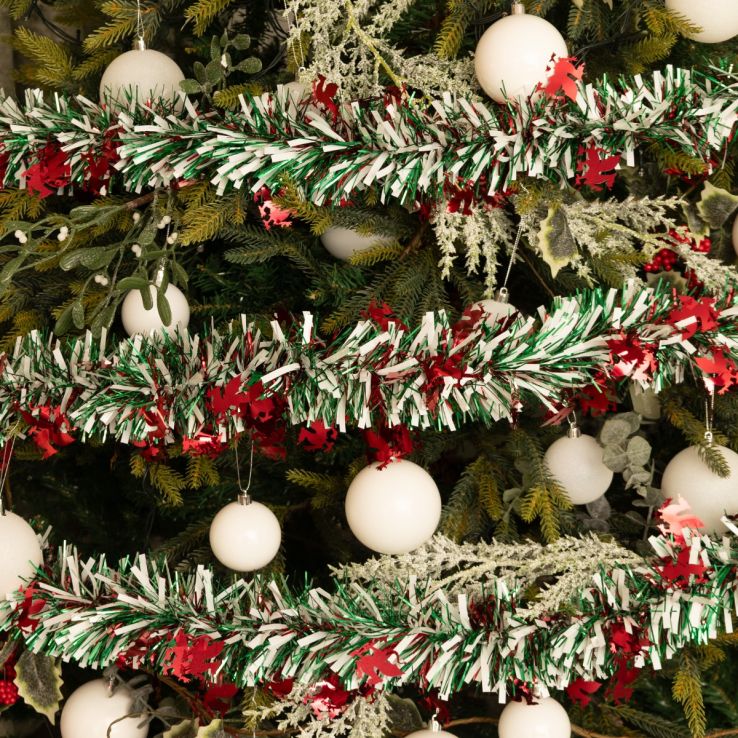 Long Tricolour Tinsel - Christmas Tree Decoration - 5m main product photo