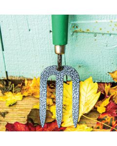 Green & Grey Carbon Steel Garden Hand Fork