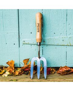 Ash & Steel: Heavy Duty Stainless Steel Garden Hand Fork with Ash Handle