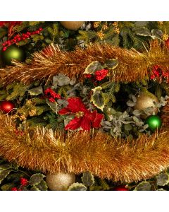 Fine Cut Gold and Red Tinsel - Christmas Decoration