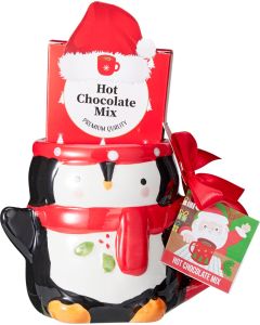 Penguin Mug with Hot Chocolate Mix