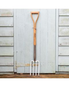 Ash & Steel: Heavy Duty Stainless Steel Garden Border Fork with Ash Handle
