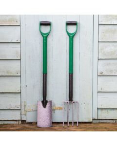 Green & Grey Carbon Steel Garden Border Spade & Fork Set