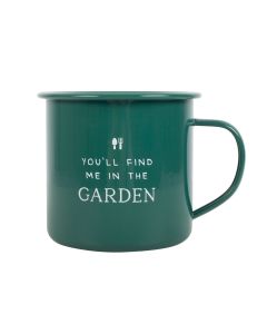 Find Me in the Garden Enamel Mug