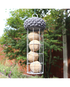 Acorn Design Suet Fat Ball Feeder Grey