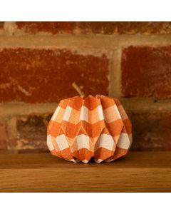 Orange and White Foldable Paper Pumpkin - Halloween Decoration
