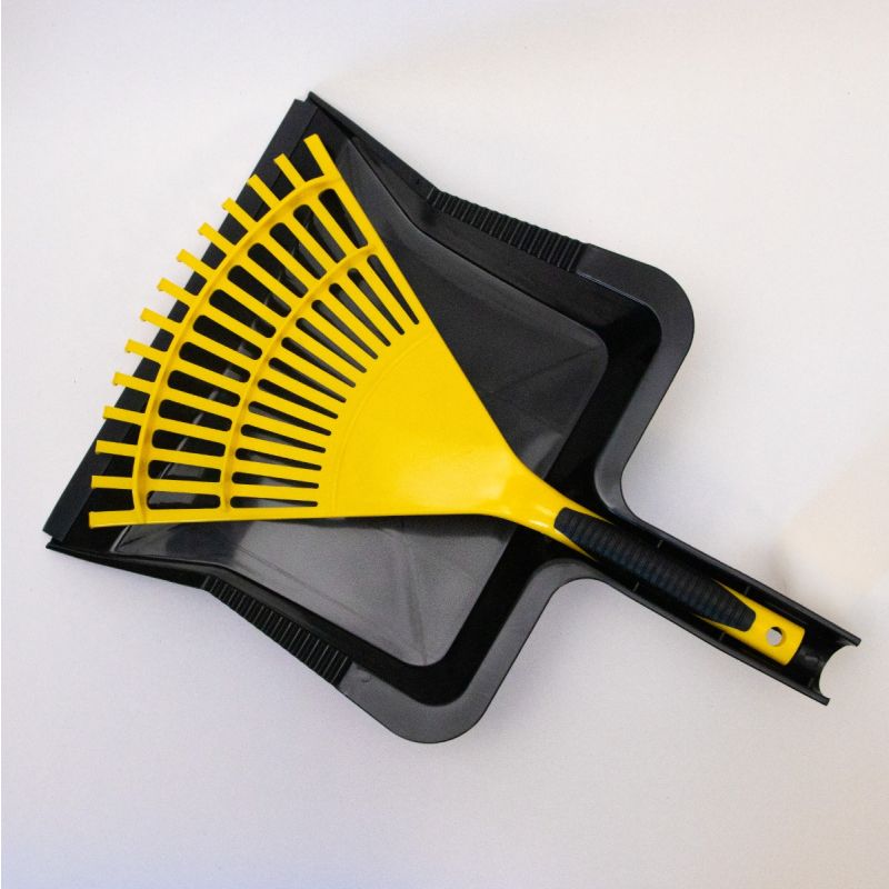 Hand Rake Trash Rack The Bulldozer! Heavy Duty hand rake and dustpan set