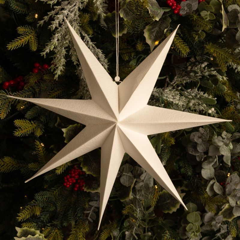 White Hanging Star - Christmas Decoration