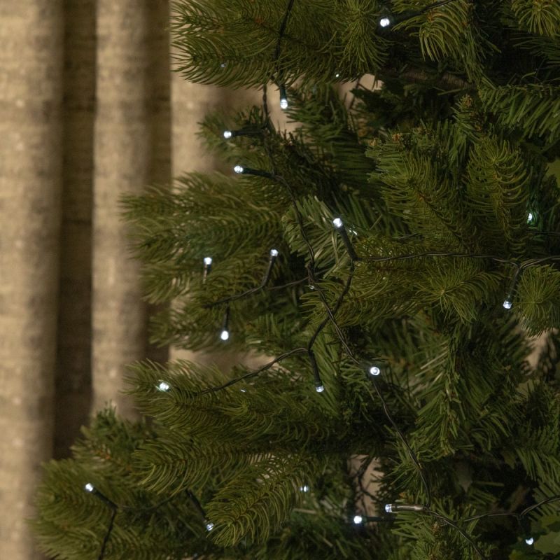 100 White LED Timer Lights - Christmas Lights - Battery Operated