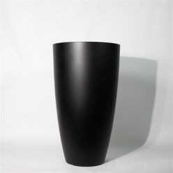 Black Tall Egg Shape Planter - 53cm Tall