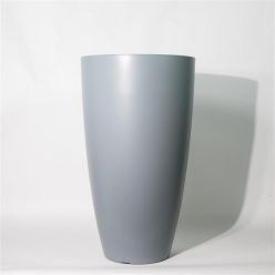 Grey Tall Egg Shape Planter - 53cm Tall