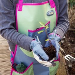 Premium Pink & Blue Long Gardening Apron